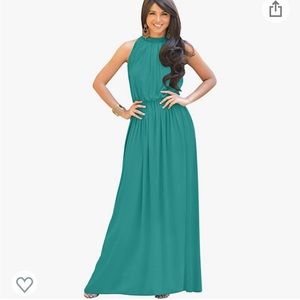 Turquoise long dress